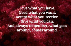 Love what you have